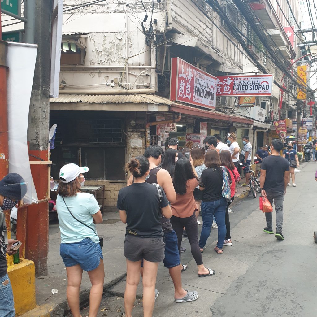 The queue outside Shanghai Fried Siopao