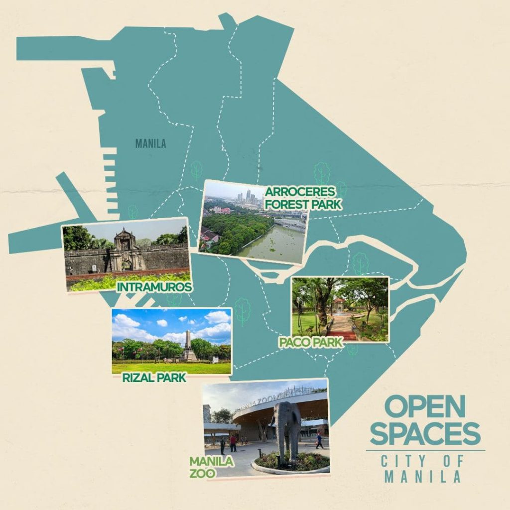 Manila open spaces map